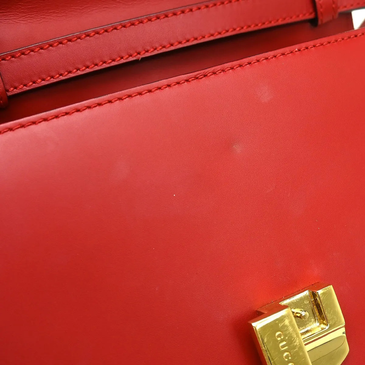 Gucci Sylvie Leather, Red, Leather, Shoulder Bag