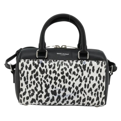 Saint Laurent Classic Baby Duffle Printed Leather, Black, Leather, Handbag