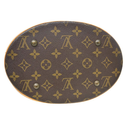 Louis Vuitton Petit Bucket Monogram Canvas, Brown, Canvas, Tote Bag