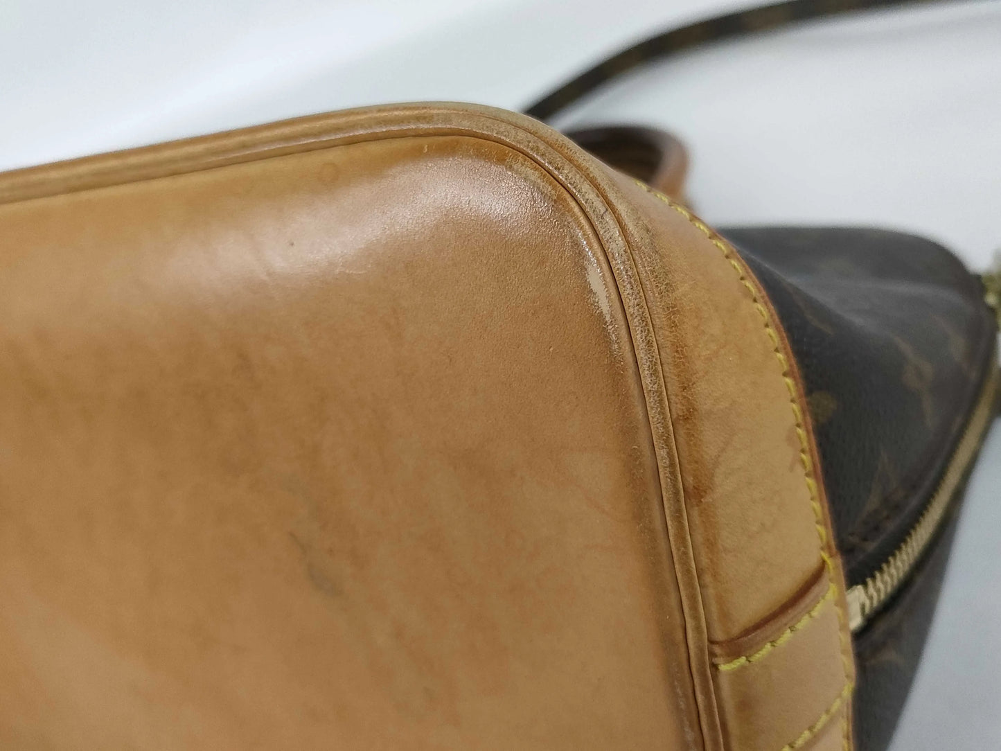 Louis Vuitton Vintage Alma Monogram Canvas, Brown, Canvas, Handbag