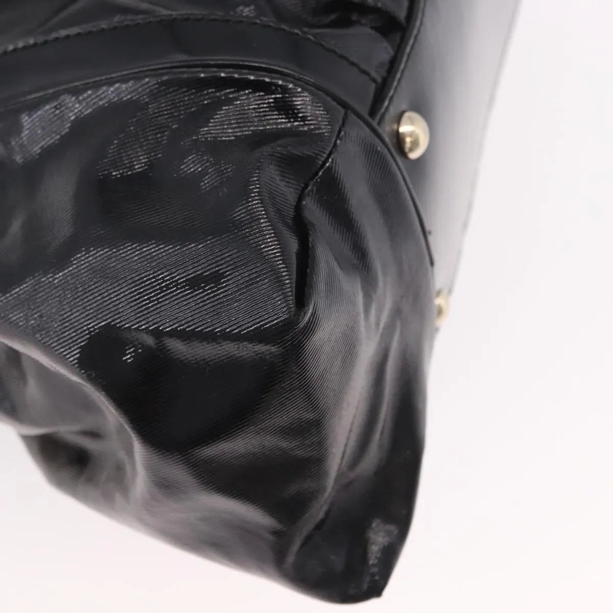 Gucci Pop Bamboo Handle Dialux Coated Canvas, Black, PVC, Handbag
