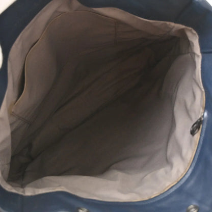 Bottega Veneta Belted Snap Tote Intrecciato Nappa, Navy, Leather, Tote Bag