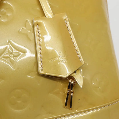 Louis Vuitton Alma Monogram Vernis, Beige, Patent Leather, Handbag