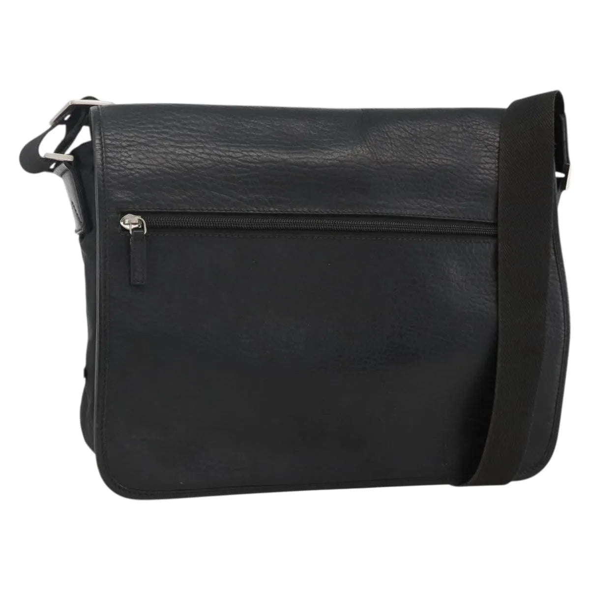 Salvatore Ferragamo Vintage Leather, Black, Nylon, Shoulder Bag