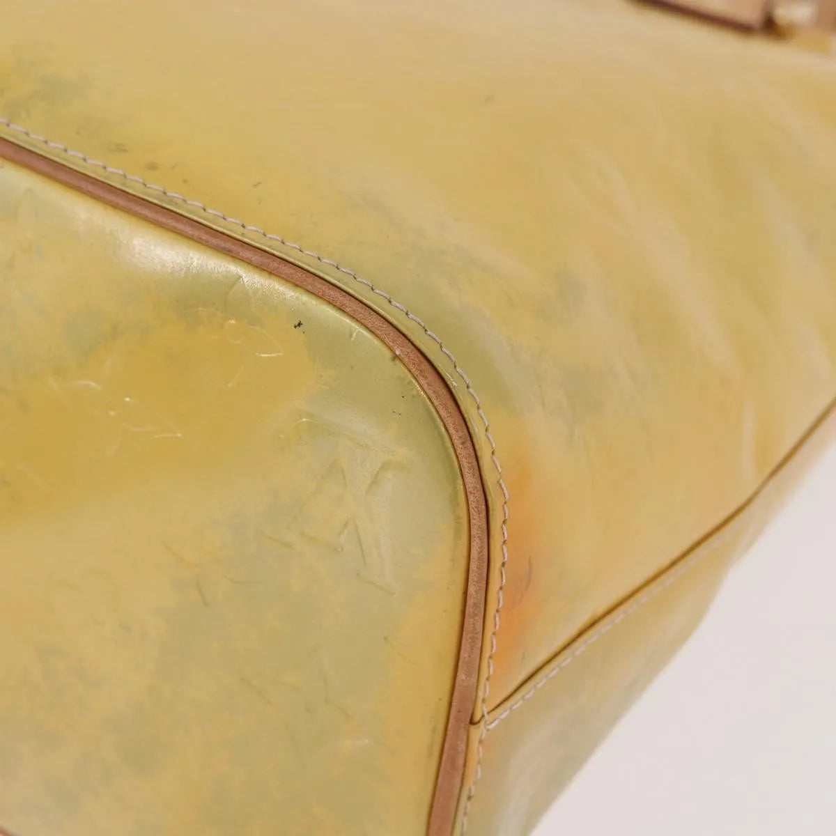 Louis Vuitton Houston Monogram Vernis, Yellow, Patent Leather, Handbag
