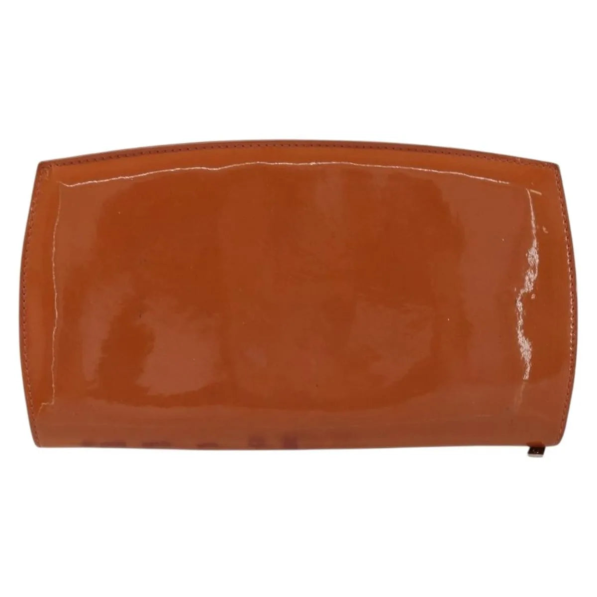 Chanel CC Logo Zip Around Patent, Orange, Patent Leather, Wallet
