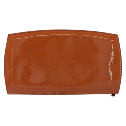 Chanel CC Logo Zip Around Patent, Orange, Patent Leather, Wallet
