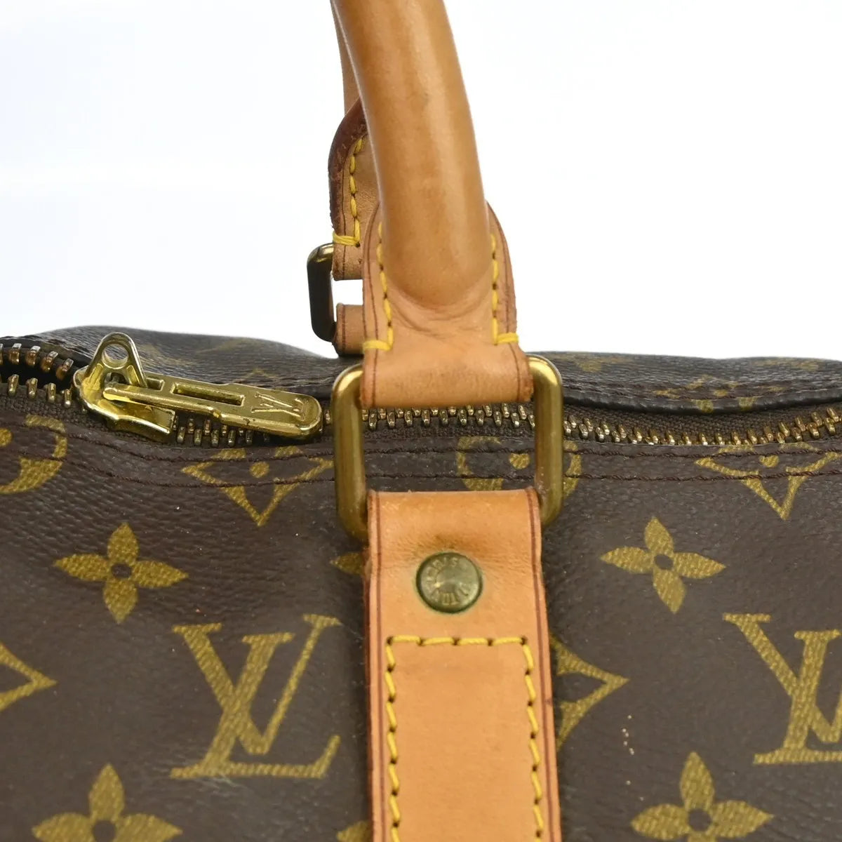 Louis Vuitton Keepall Monogram, Brown, Canvas, Travel Bag