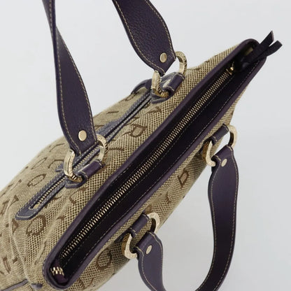 Bvlgari Logomania Canvas, Beige, Canvas, Tote Bag