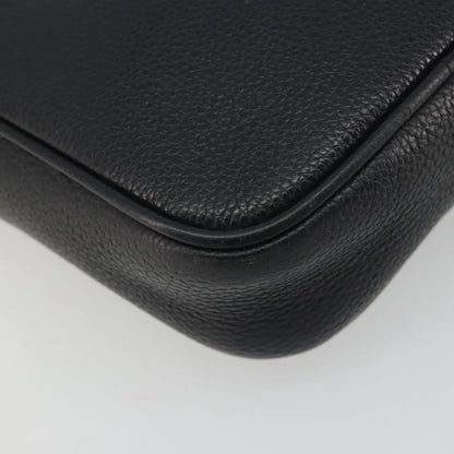 Gucci Logo Zip Messenger Printed Leather, Black, Leather, Clutch