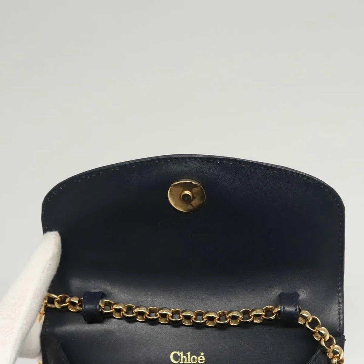 Chloe Vintage Leather, Navy, Leather, Shoulder Bag