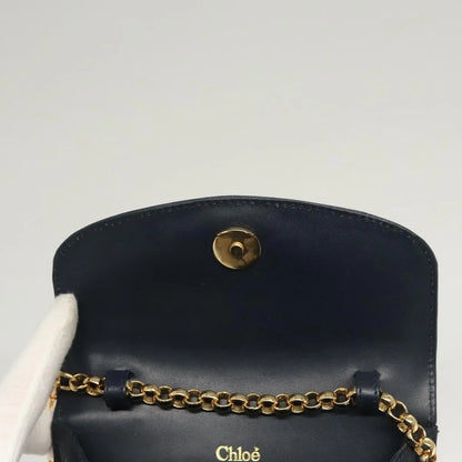 Chloe Vintage Leather, Navy, Leather, Shoulder Bag