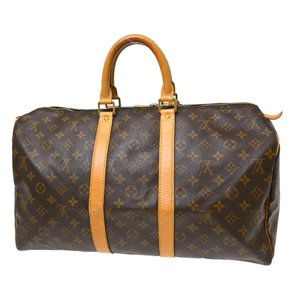 Louis Vuitton Keepall Monogram Canvas, Brown, Canvas, Travel Bag
