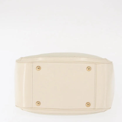 Salvatore Ferragamo Betulla Chain Tote Leather, White, Leather, Handbag