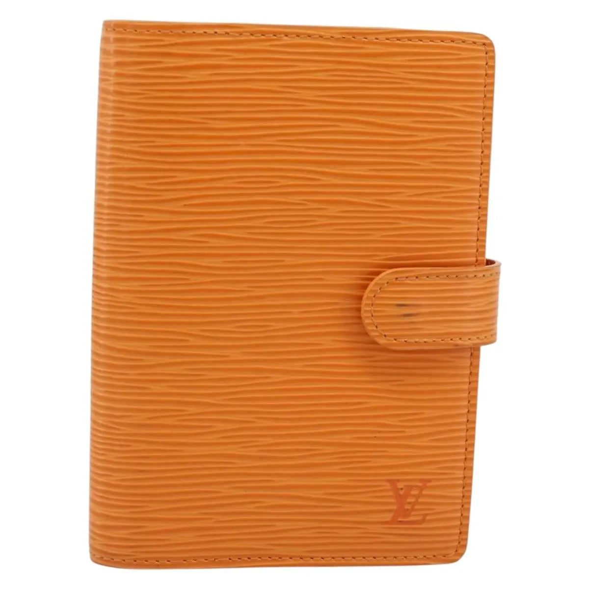 Louis Vuitton Agenda Cover Epi, Orange, Leather, Clutch