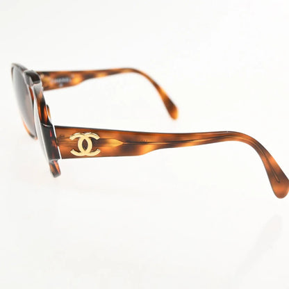 Chanel Logo CC Plastic, Brown, Plastic, Sunglasses