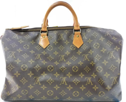 Louis Vuitton Speedy Monogram, Brown, Canvas, Handbag