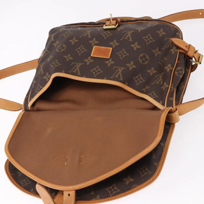 Louis Vuitton Saumur Canvas, Brown, Canvas, Shoulder Bag