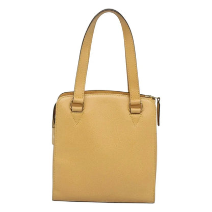 Celine Vintage Turnlock Leather, Yellow, Leather, Handbag