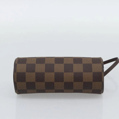 Louis Vuitton Papillon Pochette Damier Ebene, Brown, Canvas, Clutch