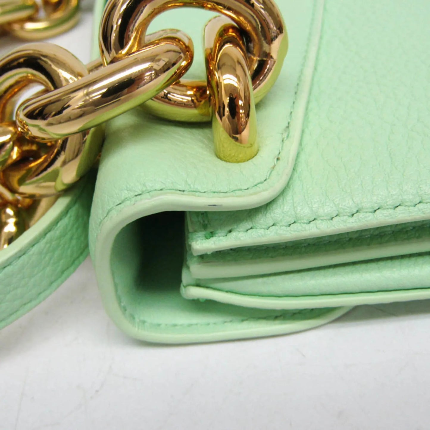 Bottega Veneta Mount Leather, Green, Leather, Shoulder Bag