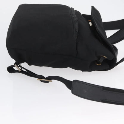 Gucci Vintage Flap Nylon, Black, Nylon, Backpack