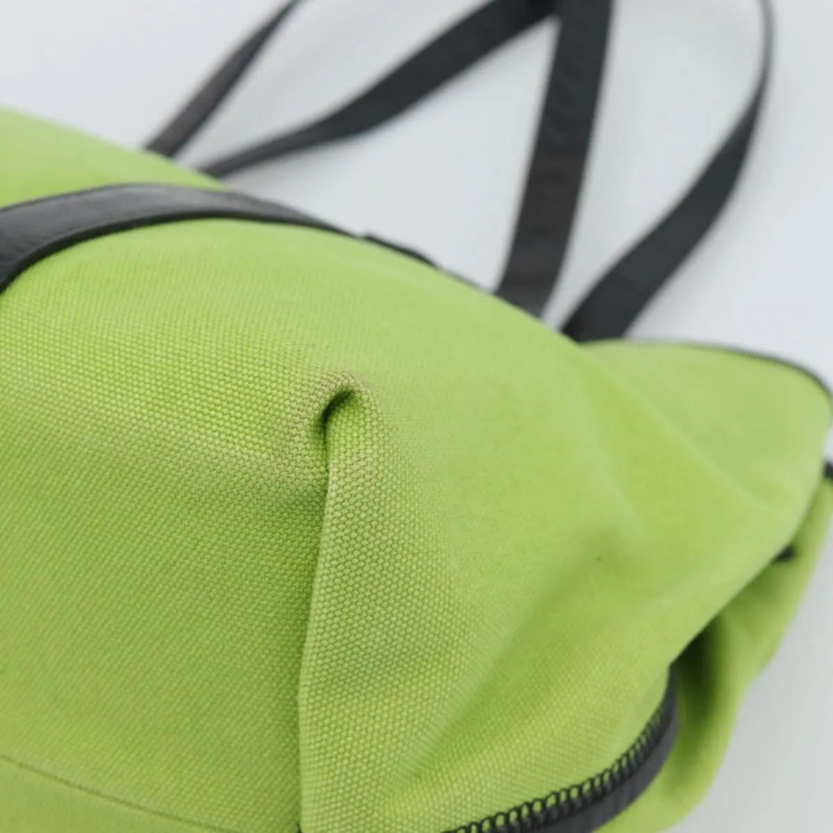 Bottega Veneta Vintage Canvas, Green, Canvas, Tote Bag