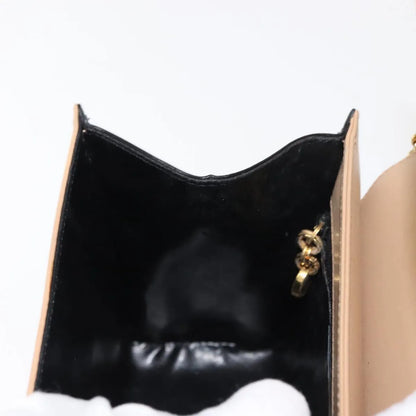 Salvatore Ferragamo Vintage Flap Leather, Beige, Leather, Shoulder Bag