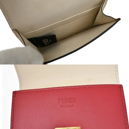 Fendi Peekaboo Leather, Red, Leather, Wallet