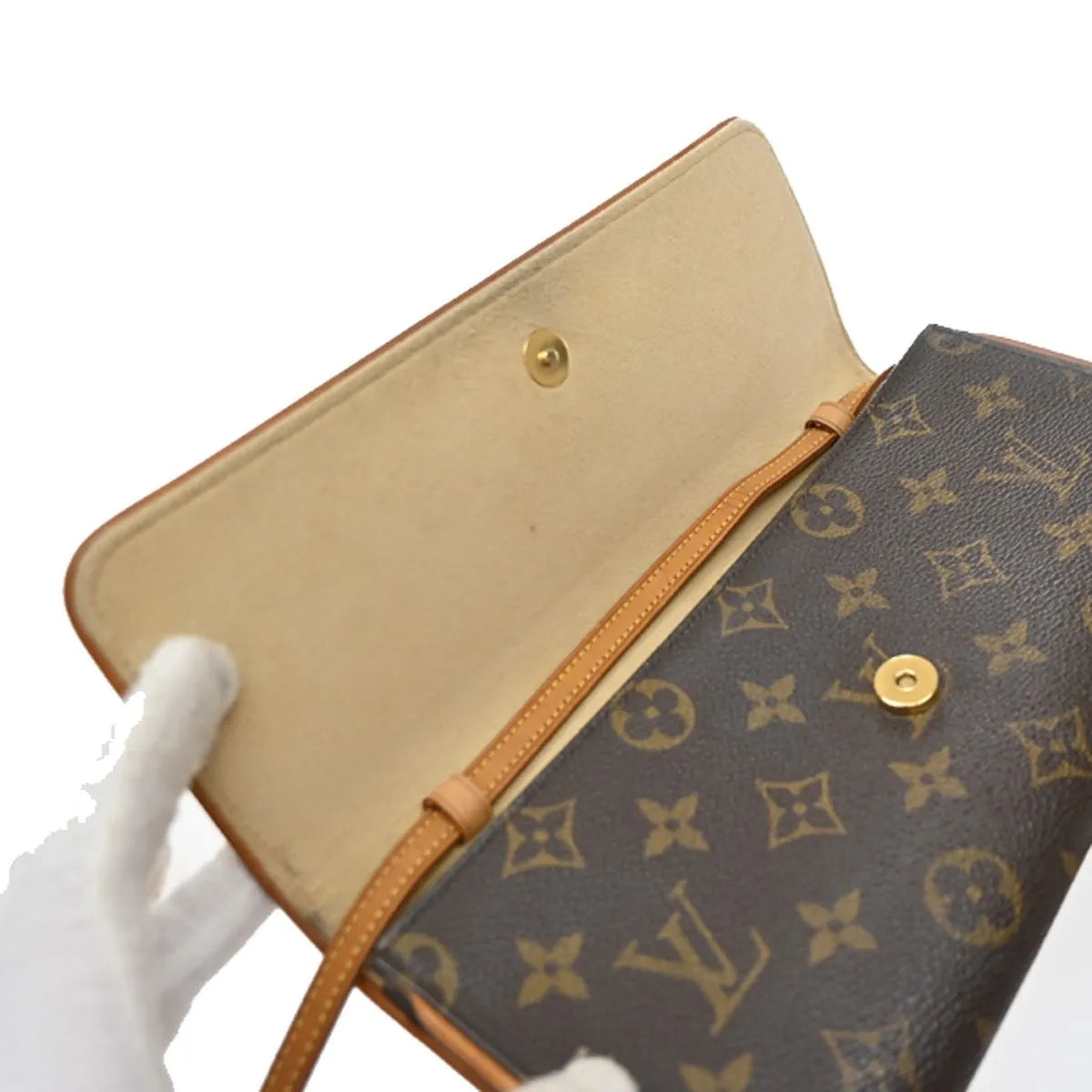 Louis Vuitton Twin Monogram, Brown, Canvas, Clutch