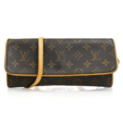 Louis Vuitton Twin Monogram Canvas, Brown, Canvas, Clutch