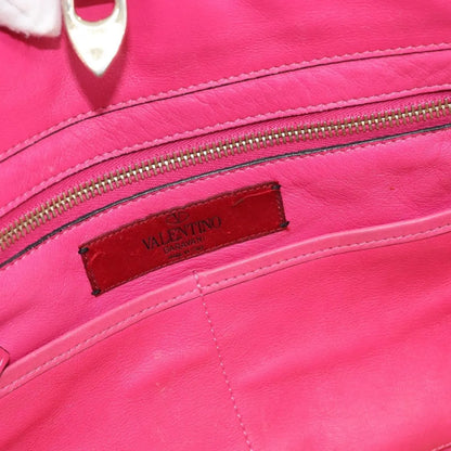 Valentino Garavani Rockstud Tote Textured Leather, Pink, Leather, Tote Bag