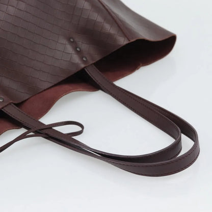 Bottega Veneta Intrecciomirage Tote Leather, Brown, Leather, Tote Bag
