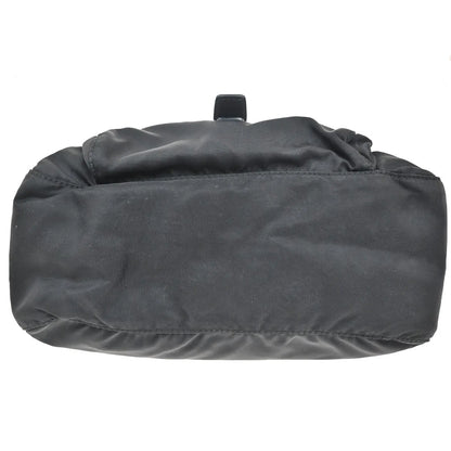 Prada Buckle Messenger Tessuto, Black, Nylon, Shoulder Bag
