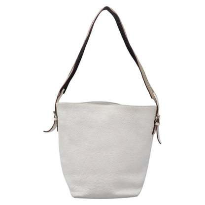 Burberry Vintage Leather, White, Leather, Shoulder Bag