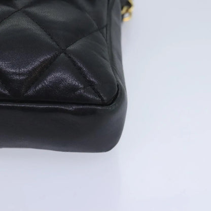 Chanel Vintage CC Waist Lambskin, Black, Leather, Shoulder Bag