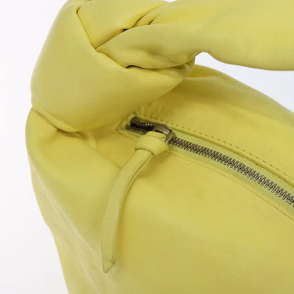 Bottega Veneta Double Knot Hobo Leather, Yellow, Leather, Handbag