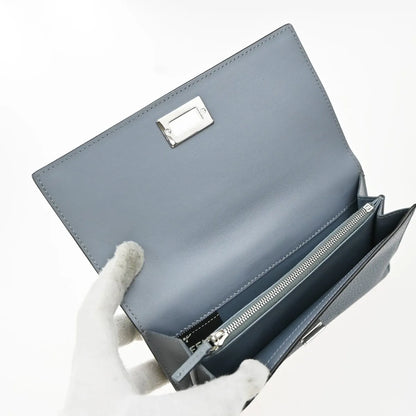 Fendi Peekaboo Leather, Blue, Leather, Wallet