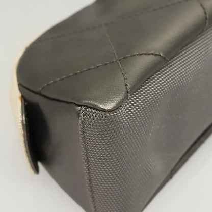 Chanel Vintage Clutch Leather, Gray, Leather, Clutch