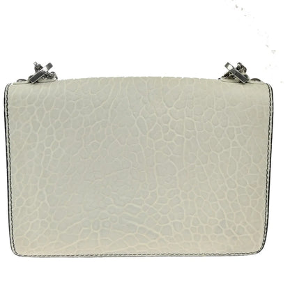 Christian Dior J'Adior Flap Canyon Grained Lambskin with Mosaic Detail, White, Leather, Shoulder Bag