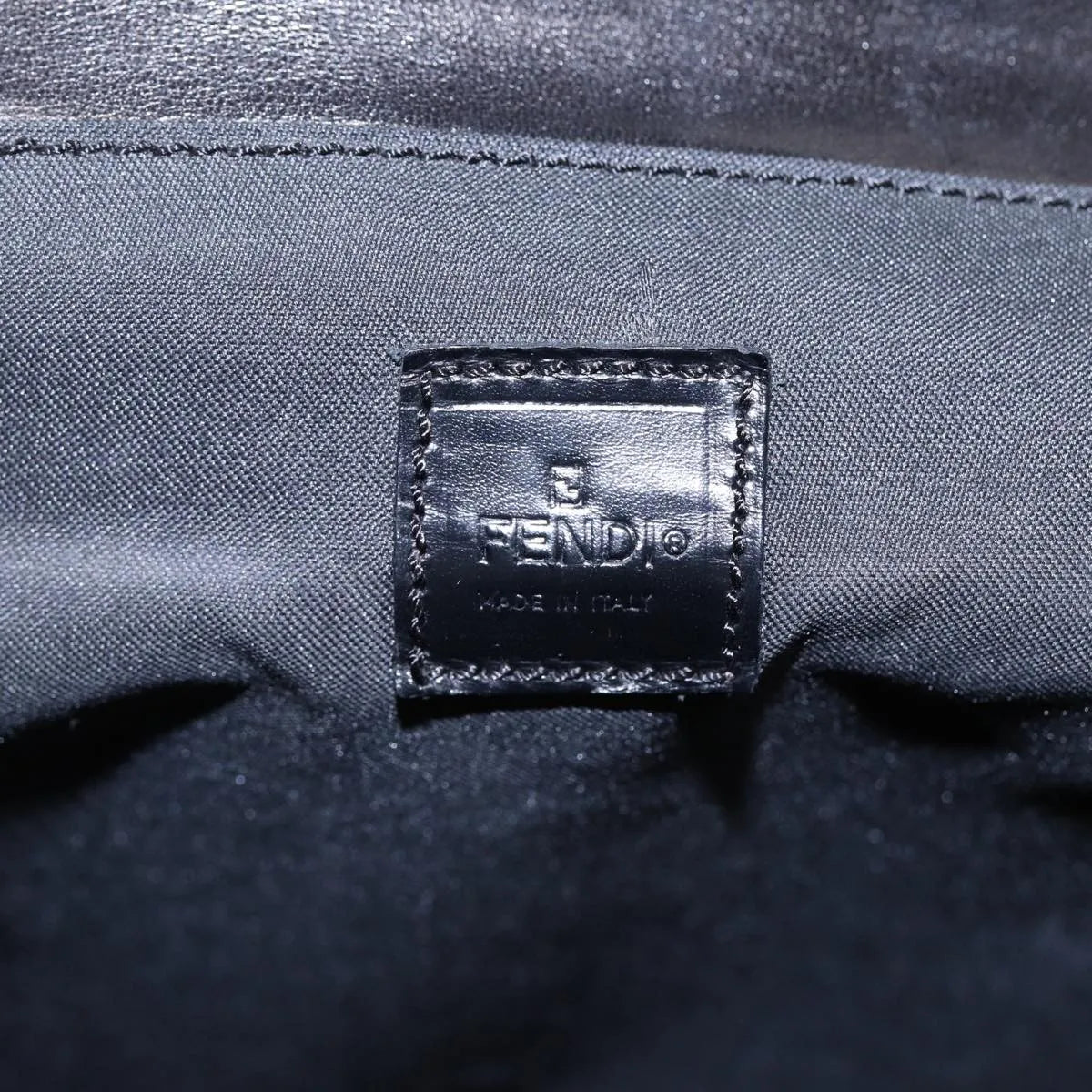 Fendi Vintage Leather, Black, Leather, Handbag