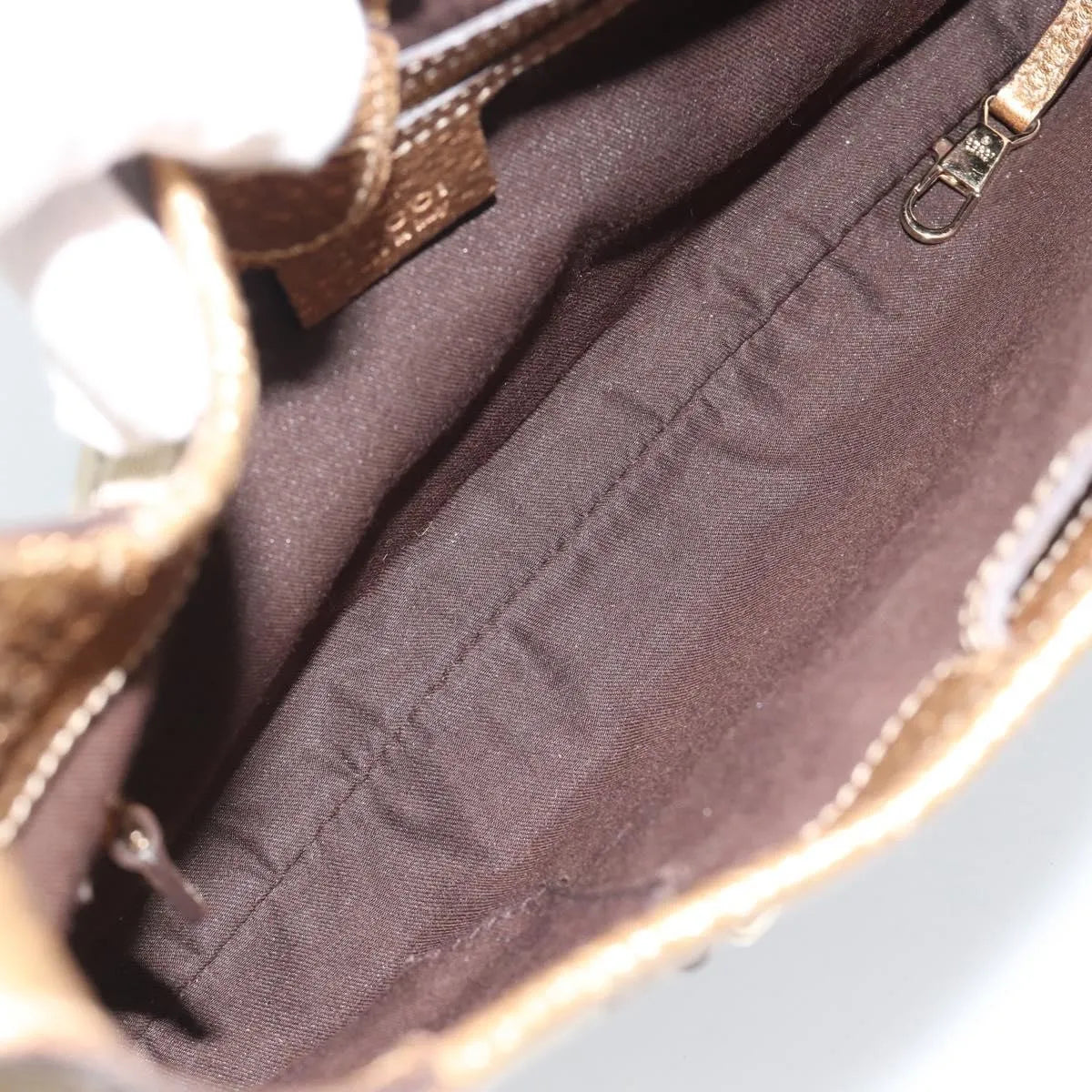 Gucci Vintage Jackie O Chain Hobo GG Canvas, Beige, Canvas, Handbag