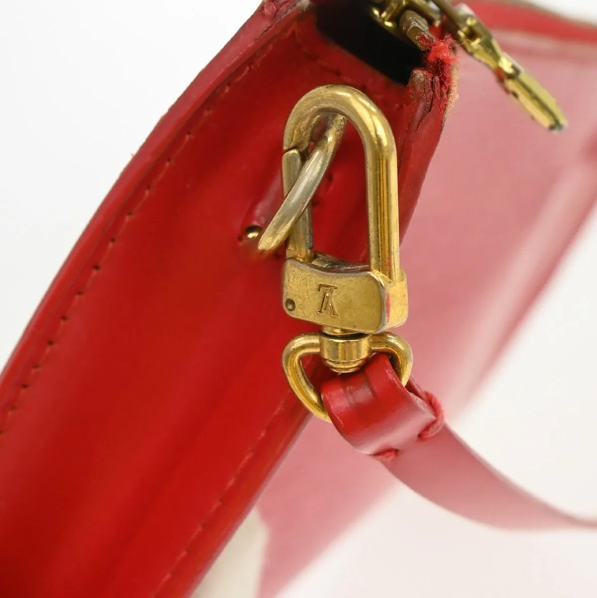 Louis Vuitton Pochette Accessoires Epi Leather, Red, Leather, Clutch