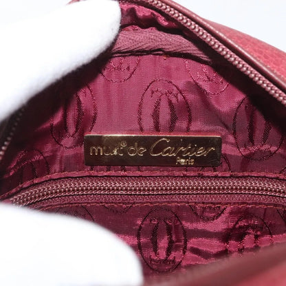 cartier Tasseled Must de Cartier Leather, Burgundy, Leather, Shoulder Bag