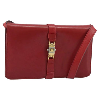 Celine Vintage Leather, Red, Leather, Shoulder Bag