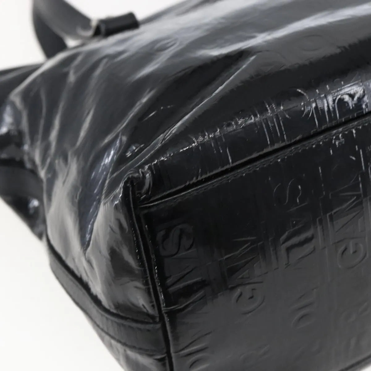Salvatore Ferragamo Vintage Patent Leather, Black, Patent Leather, Tote Bag