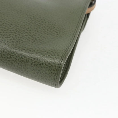 Christian Dior Vintage Leather, Khaki, Leather, Shoulder Bag