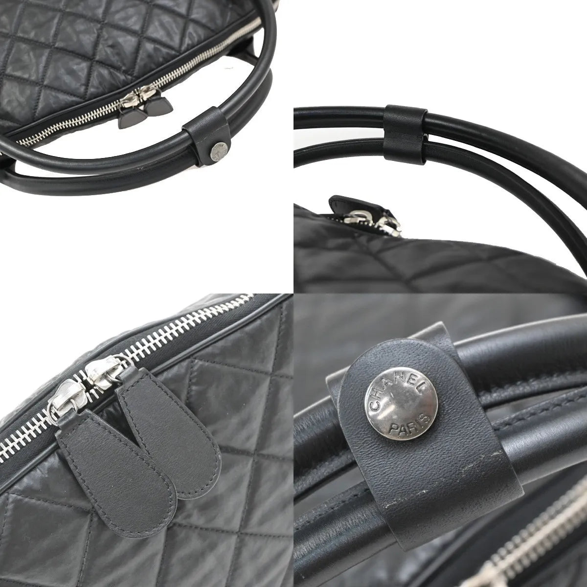 Chanel Horizontal Sport Weekender Quilted Coated Canvas, Black, Nylon, Travel Bag