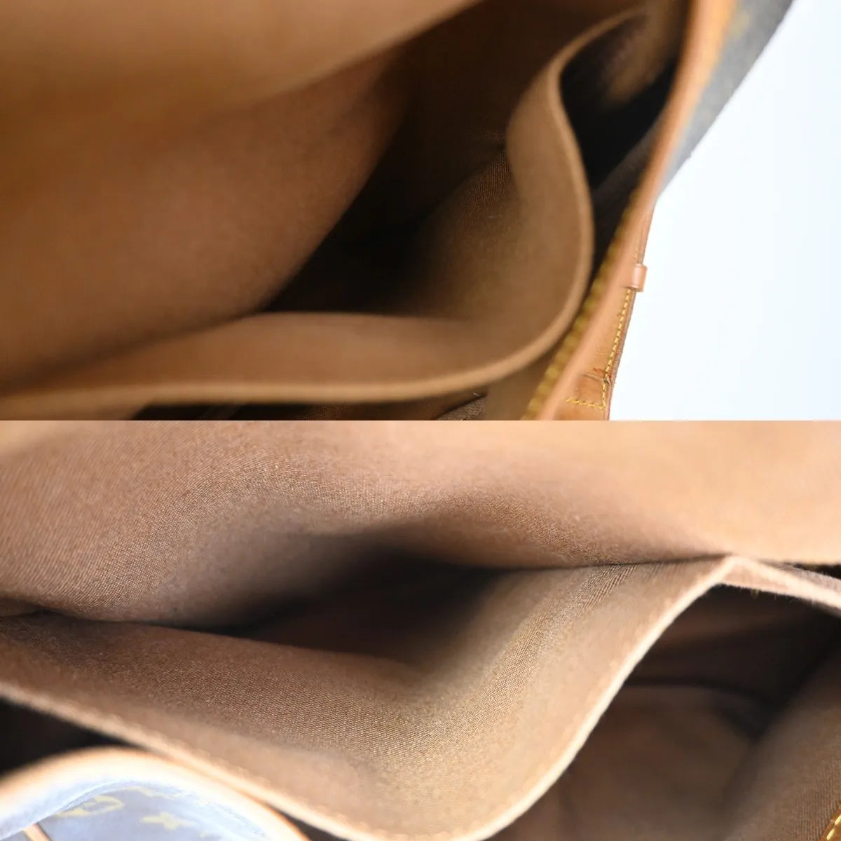 Louis Vuitton Saumur Monogram, Brown, Leather, Shoulder Bag