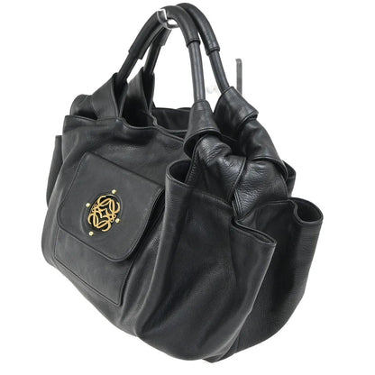 Loewe Anagram Logo Nappa Aire Hand Leather, Black, Leather, Handbag